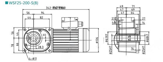 WSF25-200-S(B)减速机