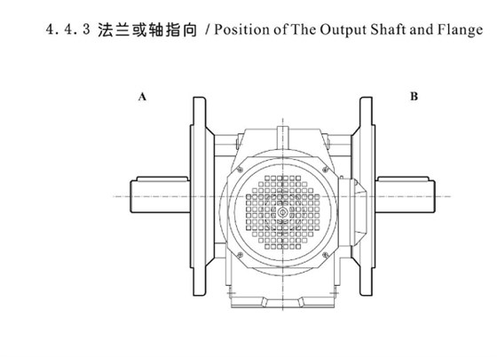 法兰或者是轴的输出方向问题