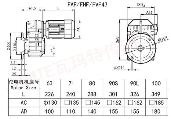 FAF FHF FVF47减速机图纸