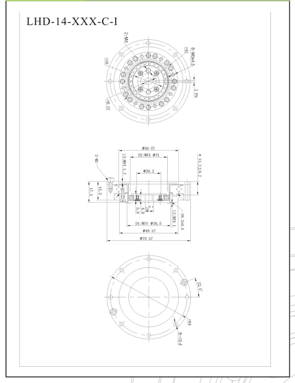 LHD14谐波减速机型号