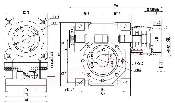 jdlb090双导程减速机JDLB090图纸