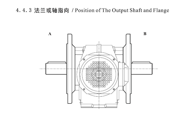 法兰或者是轴的输出方向问题