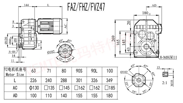 FAZ FHZ FVZ47减速机图纸