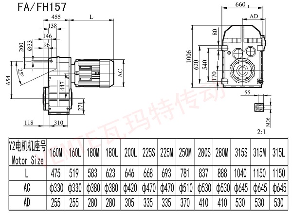 FA FH157157减速机图纸